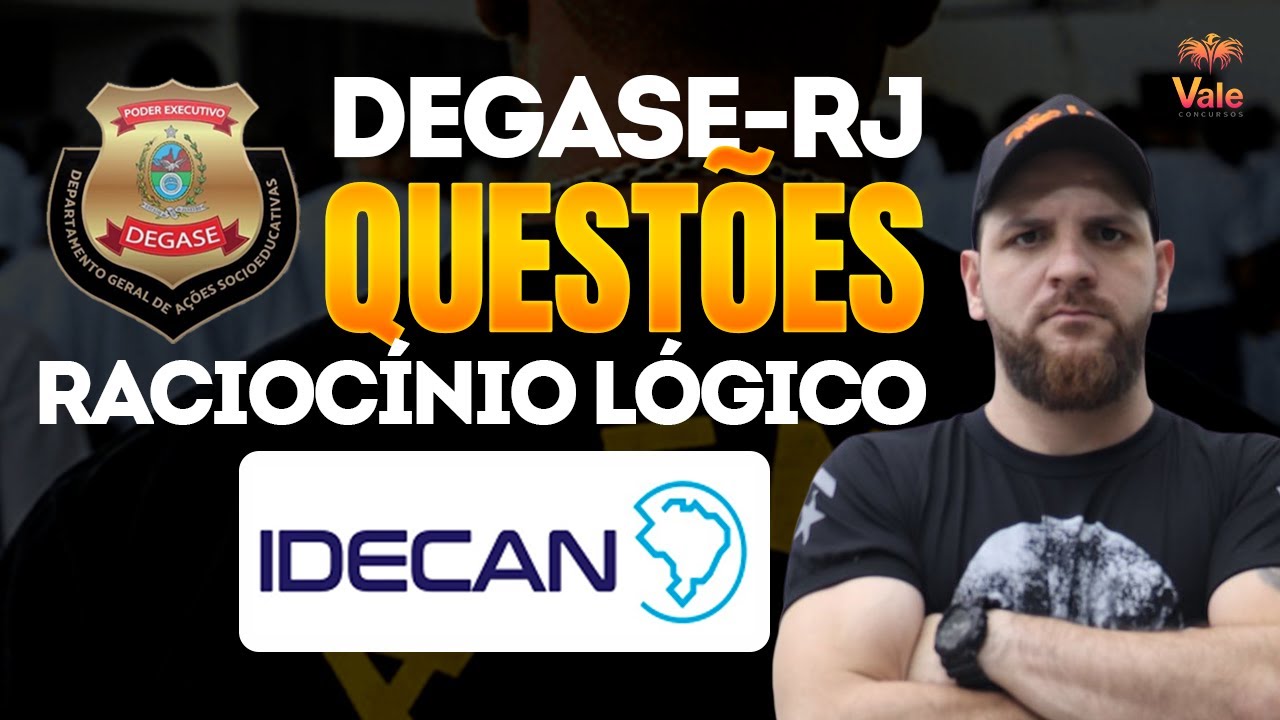 Raciocínio Lógico para DEGASE-RJ - Questões IDECAN | Prof. Dêner