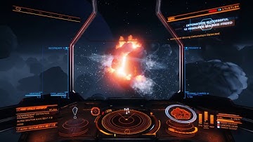 Elite Dangerous asteroid explosion