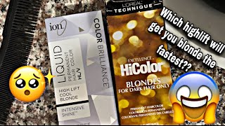 Battle of the high lift￼s/ Ion cool blonde￼ high lift VS L’Oreal Vanilla champagne￼￼ HiColor