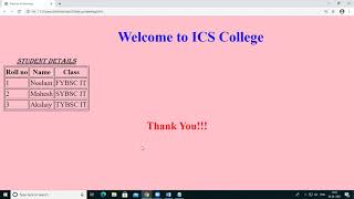 FYIT WEB PROGRAMMING LECTURE-8 ON 30-01-2021
