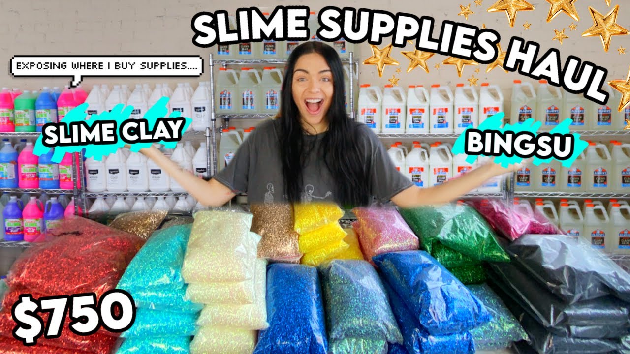 $750 SLIME SUPPLIES HAUL: Slime Clay, Bingsu, Sprinkles! + how to start an  online business! 