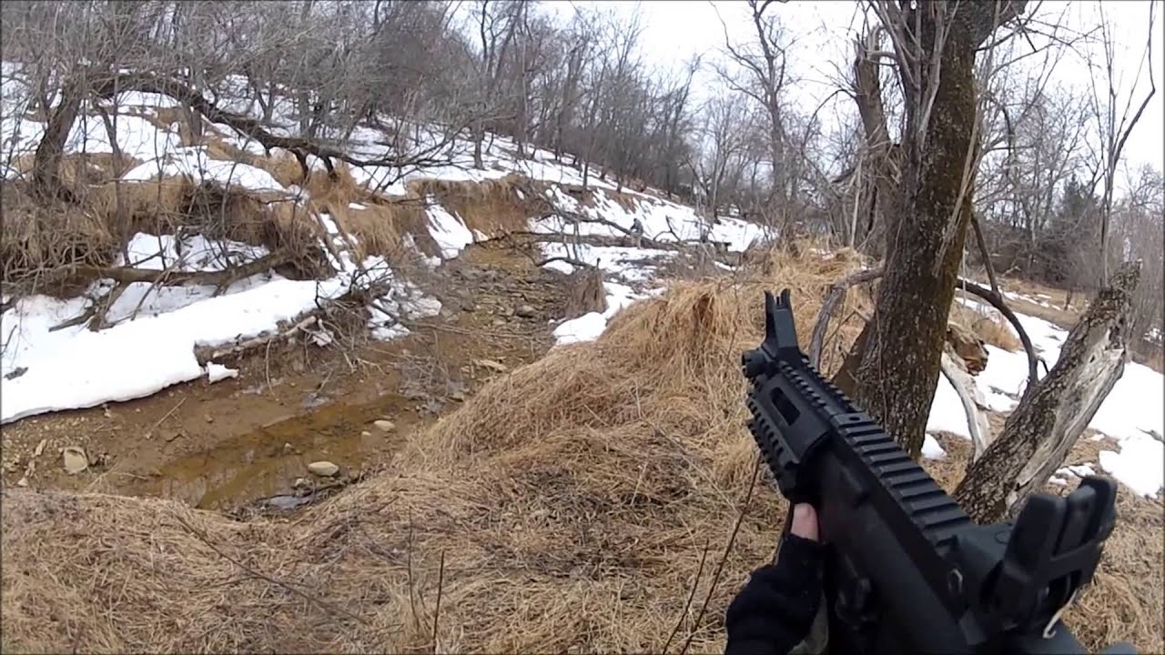 Woodland Airsoft War #8- 2 v 1: A&K CQB M4, WELL P90