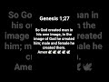 Genesis 1;27 BibleCreation #walkinspiritoftheholyspirit #scripture #sacredscripture #scripturestudy