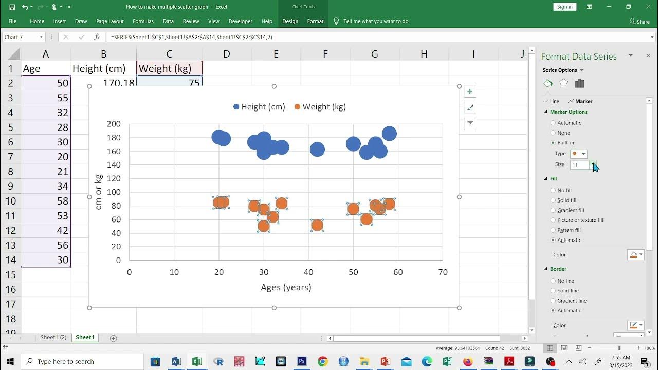 How to make a multiple scatter plot - YouTube