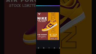 👟 Canva দিয়ে Nike Shoe Design Tutorial 🔥 #NikePoster #CanvaEditing #DesignTutorial #MobileEditing