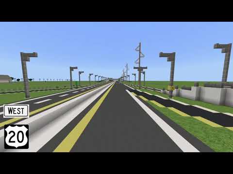 आयोवा Minecraft नकाशा महामार्ग प्रणाली