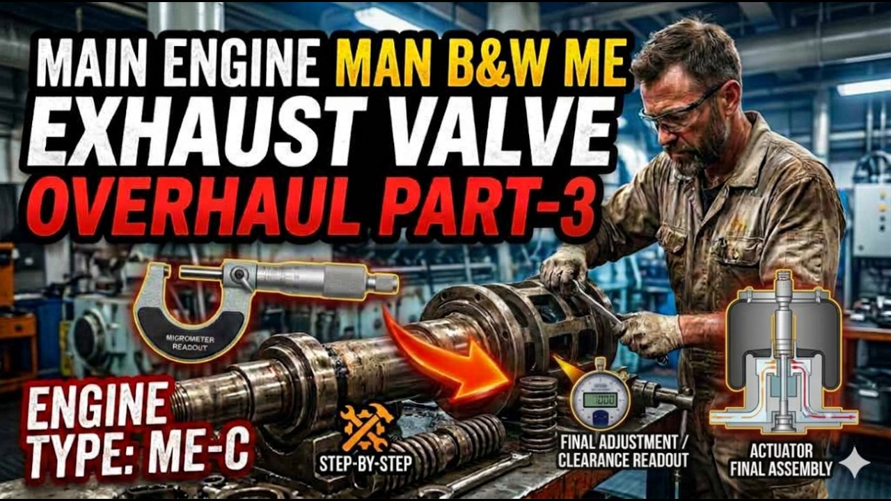 HOW DO THEY DO...MAIN ENGINE EXHAUST VALVE OVERHAUL ELECTROIC ENGINES..ASSEMBLING  ..PART-3
