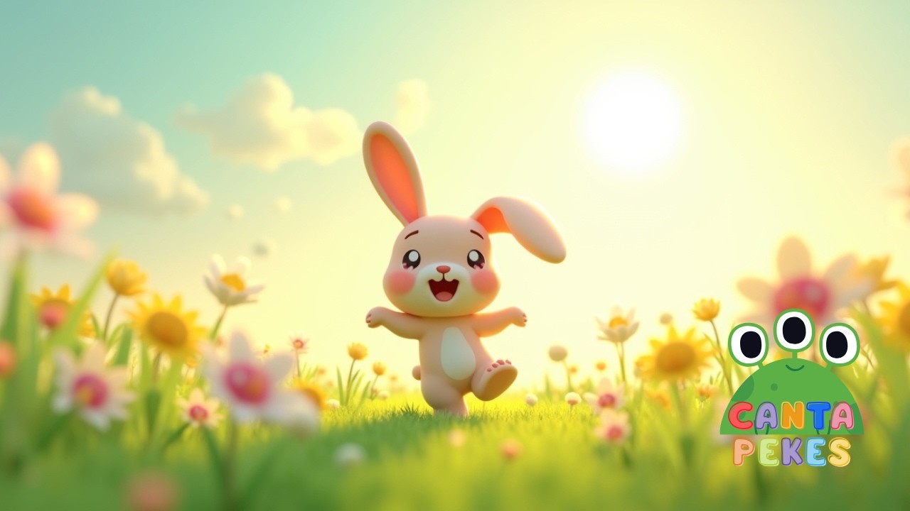 Hop Hop Coelhinho Saltitante 🐰 | Música Infantil para Brincar e Pular 🌈🎶