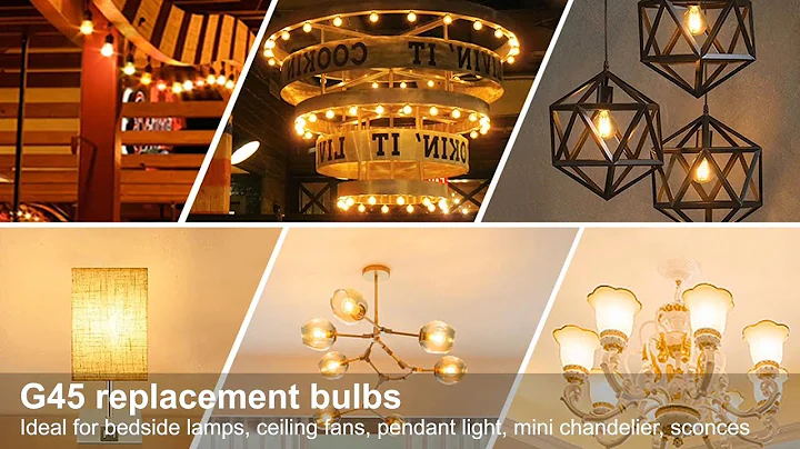 BRIMAX E14 LED Light Bulb Dimmable, G45 4W Golf Ball Bulb,Small Edison Screw in Golf Ball Bulbs