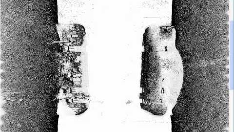 Sidescan sonar of SS Yongala wreck, Great Barrier Reef