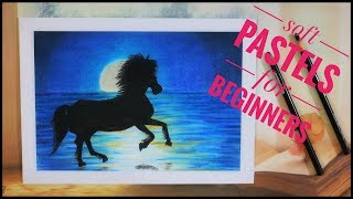 horse painting beginners tutorial soft pastels grazing