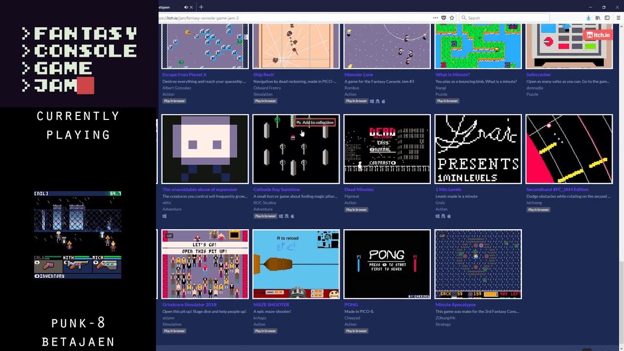 Fantasy Console Jam 3 Submissions (browser playable)