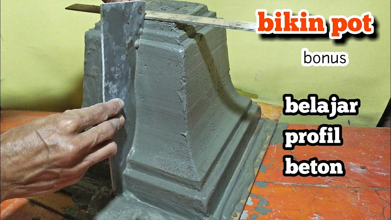  Membuat  pot  bunga  bonsai bonus belajar profil beton  YouTube