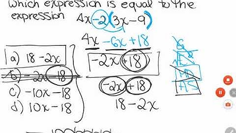 GED® Math: Equivalent Expressions (1.8, Adv, # 11)