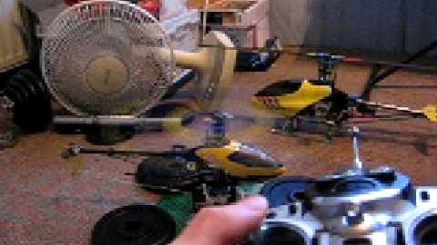 RC Helicopter: T-Rex 250 gyro ground test Align GP750 & DS420