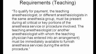 AudioEducator: Demystify Anesthesia Billing, CRNAs, AAs and Medical Direction Modifiers