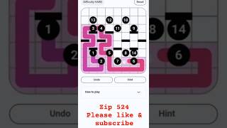Solution of today linkedin daily puzzle games Zip 524. #zip524 solution #linkedingames