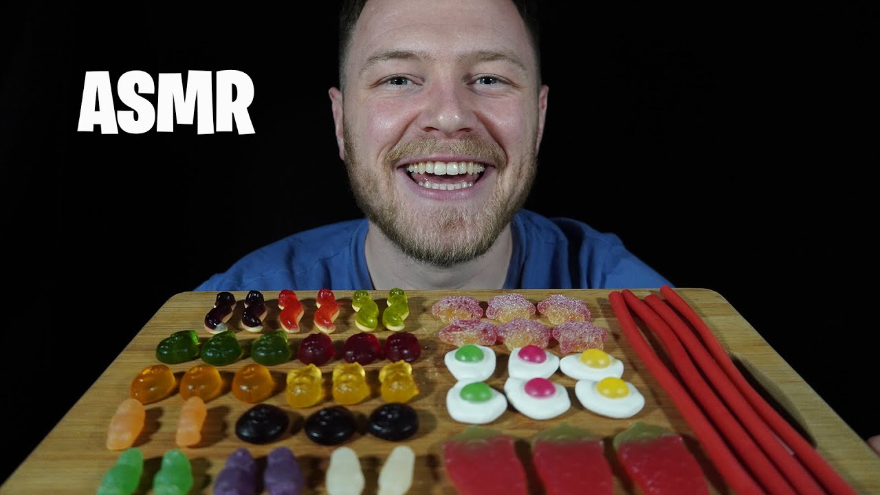 ASMR HARIBO GUMMY SWEETS - CANDY EATING SOUNDS - SOFT WHISPERS - MUKBANG - RAMBLES