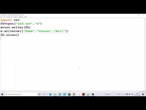 How to write in CSV file in python using writerow function