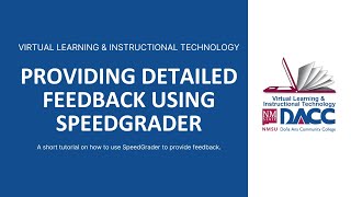 Providing Detailed Feedback Using SpeedGrader