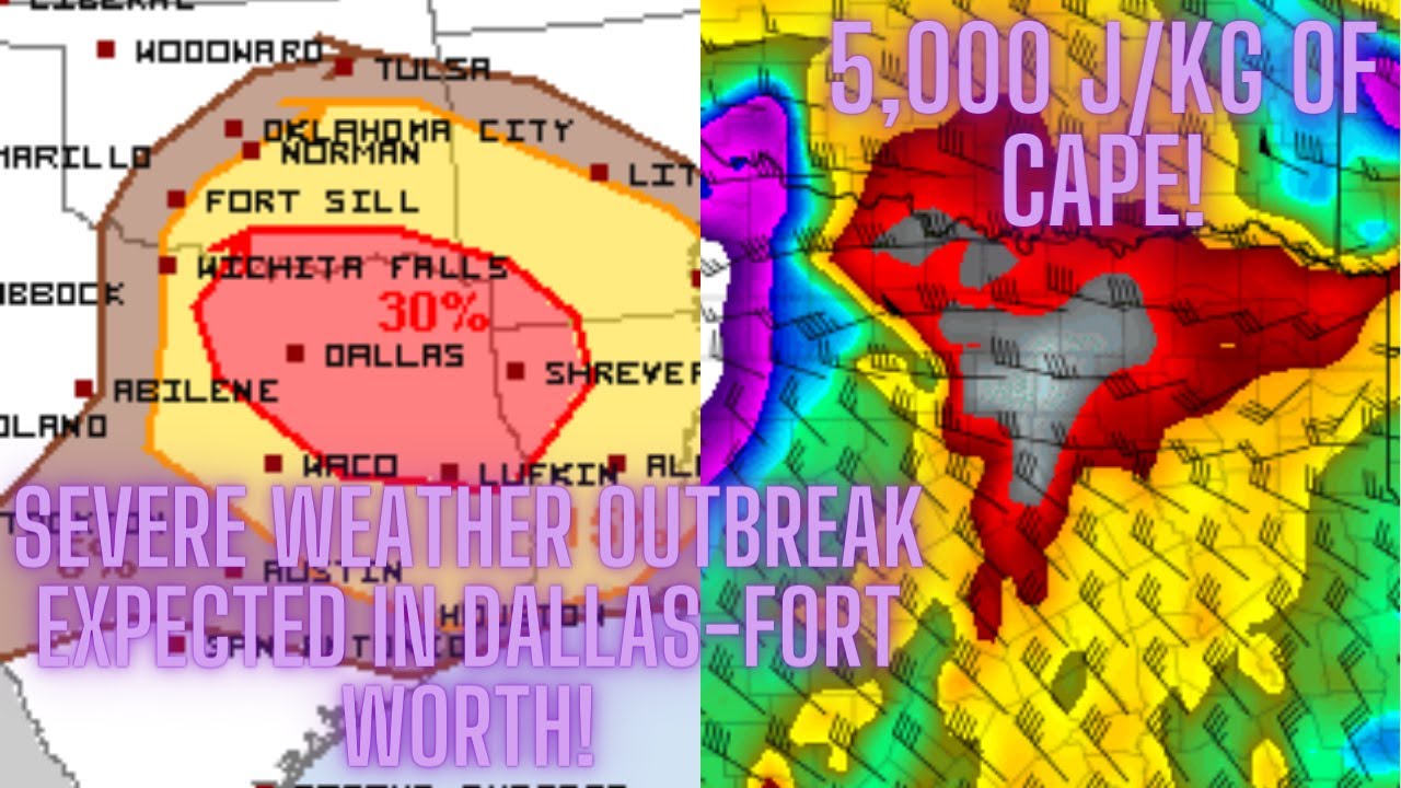 Severe Weather Outbreak Expected In Dallas-Forth Worth! Very Large Hail ...