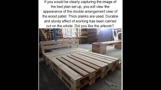 DIY Recycled Wood Pallet Bed Plan.