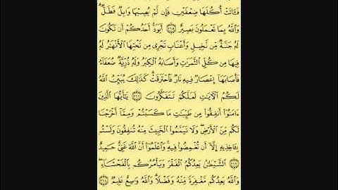 سورة البقرة من الآية (267) إلى الآية (273)