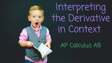 Interpreting the Derivative in Context