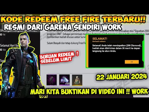 KODE REDEEM FREE FIRE TERBARU 22 JANUARI 2024 HARI INI