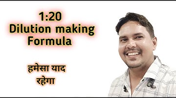 1:20 Dilution formula | How to make 1:20 Dilution | 1:20 Dilution