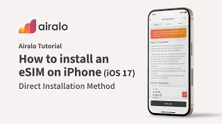 Airalo Tutorial | How to install an eSIM on iPhone (iOS 17): Direct Method screenshot 3