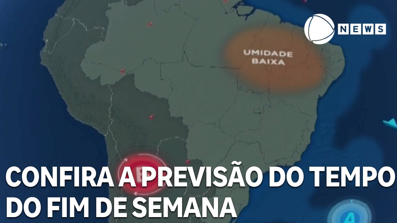 Confira a previsão do tempo para todo o país neste fim de semana