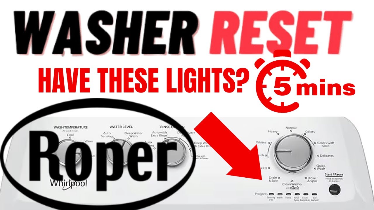 Roper Washing Machine: Troubleshooting Tips and Solutions - YouTube
