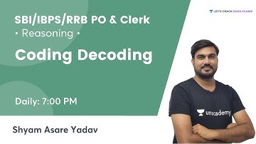 Coding Decoding | Reasoning | Target SBI/IBPS/RRB PO & Clerk 2021