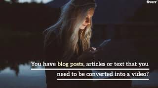 Convert your article to video with voice over - Best Article to Video service
