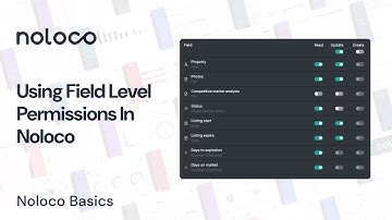 Using Field Level Permissions in Noloco