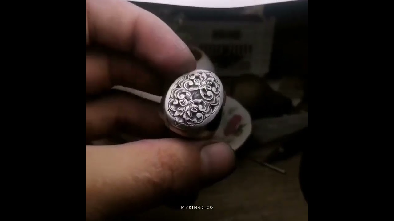 Hand Engraved Silver 925 Men Ring | MyRings.Co
