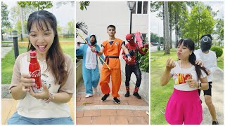 Superhero team meets dog 🤣🐶😱 Funny #short tiktok by Sunny TV