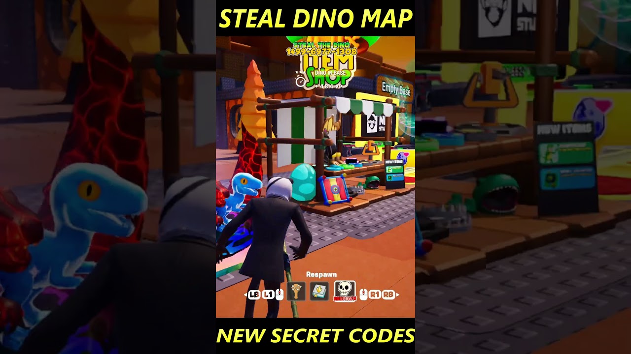 STEAL THE DINO -FORTNITE CREATIVE -NEW SECRET CODES..HALLOWEEN EVENT