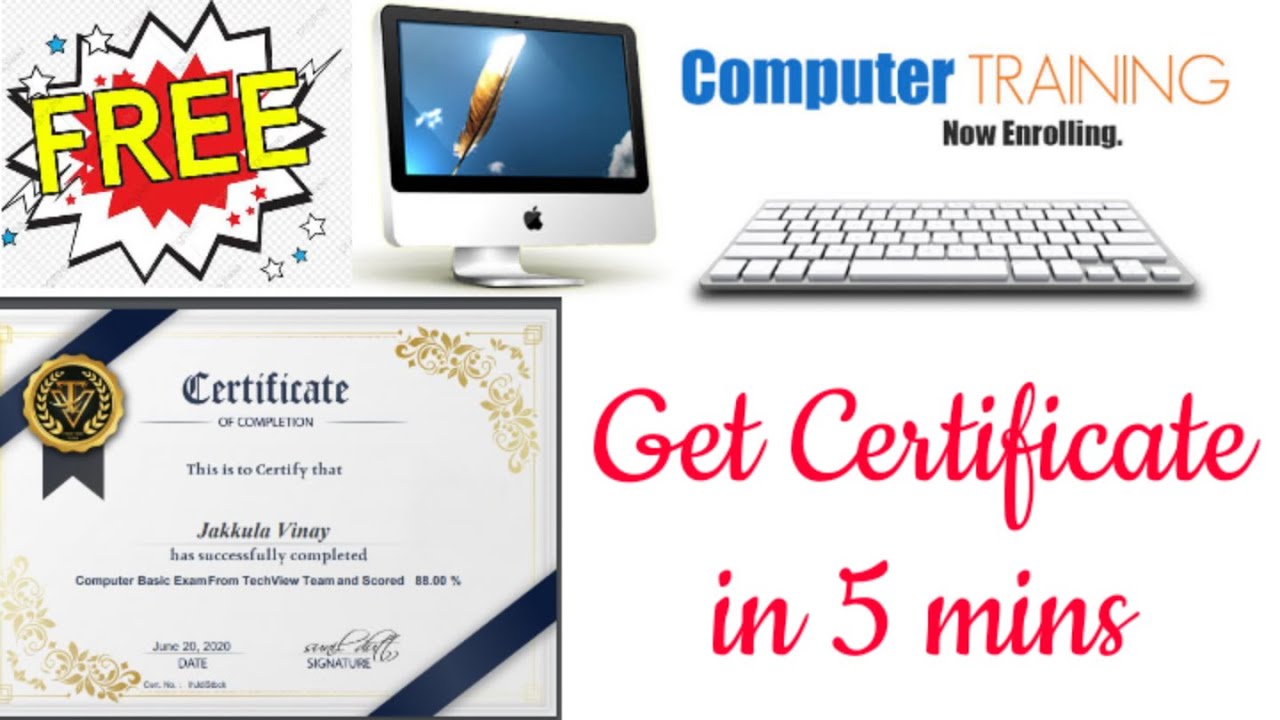 Free Computer Training and Certificate Online with Answers - YouTube