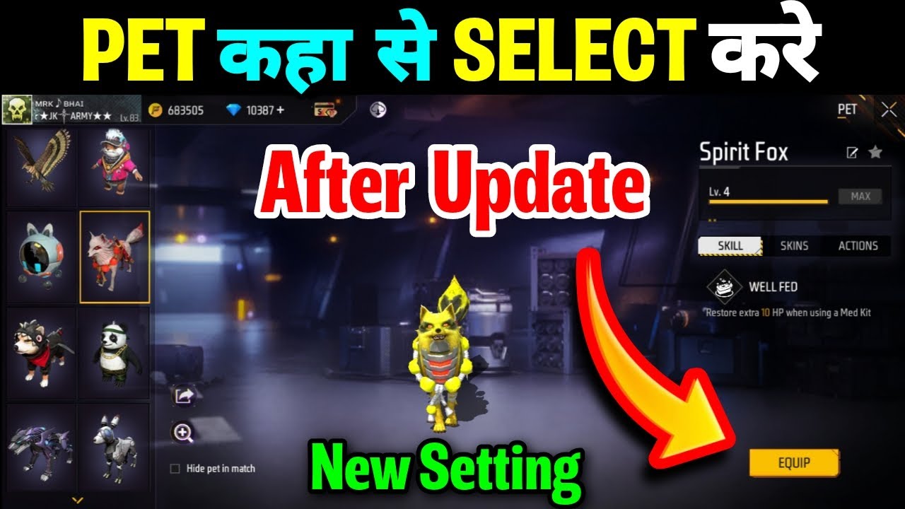 Free Fire Me Pet Kaise Milega // After Update New Settings // FF Max New Event
