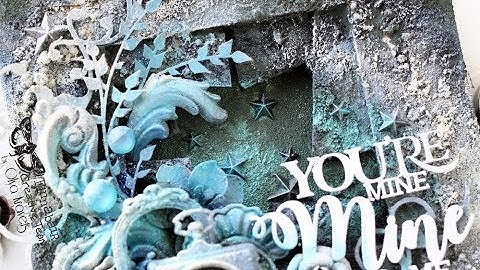 Step-by-step video tutorial Canvas "My universe" for Finnabair