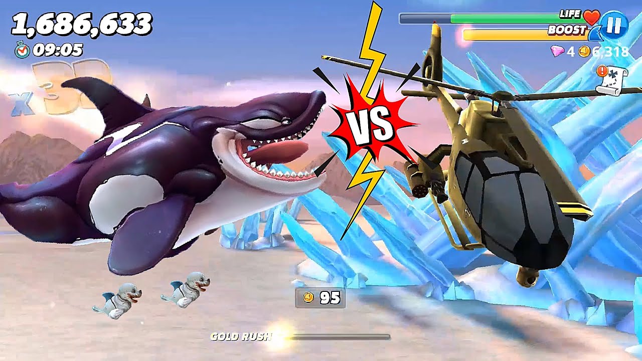 Hungry Shark World - Killer Whale Unlocked - New Update Gameplay Walkthrough