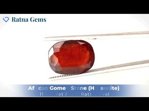 Product Video for: African Gomed Stone 11.6 Carat (12.75 Ratti) Natural Certified Hessonite