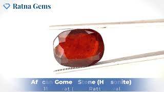 Product Video for: African Gomed Stone 11.6 Carat (12.75 Ratti) Natural Certified Hessonite