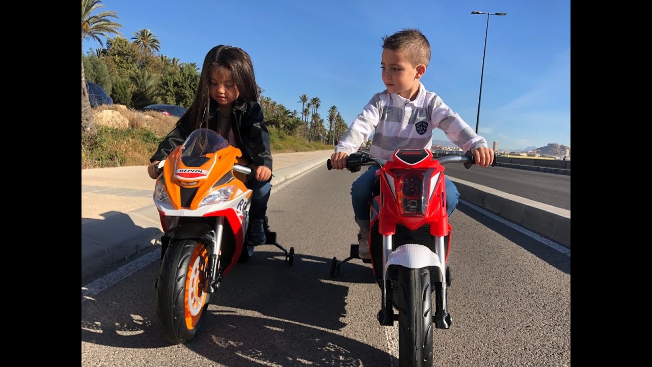 Motos Eléctricas 12V para Niños de 3 a 6 Años : Honda (6417), Repsol (6491)  y Aprilia (64900) 