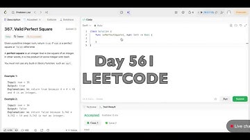 Day 561: LeetCode Problem 367. Valid Perfect Square - Swift