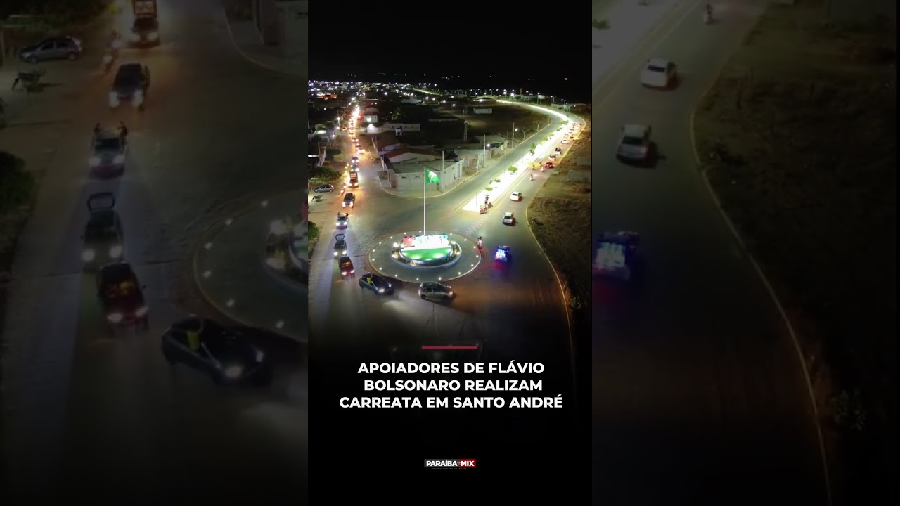 APOIADORES DE FLÁVIO BOLSONARO REALIZAM CARREATA EM SANTO ANDRÉ