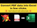 How to import data from the PDF into Excel || Chapter 6