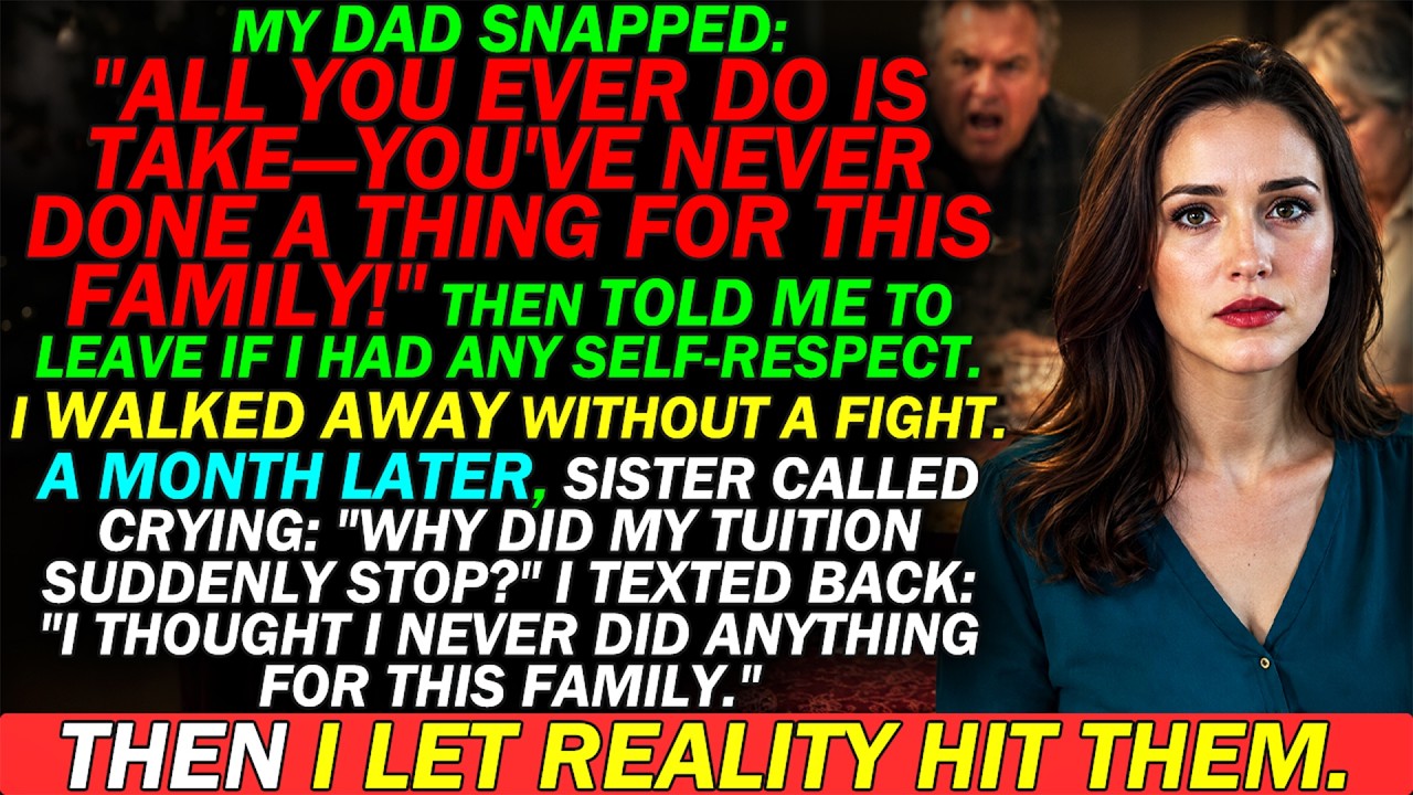 My Dad Screamed "All You Ever Do Is Take"—So I STOPPED Paying the Bills He Never Knew About
